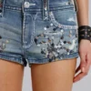Pantalones cortos vaqueros mini con adornos de Rock Revival