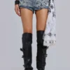 Pantalones cortos vaqueros mini con adornos de Rock Revival