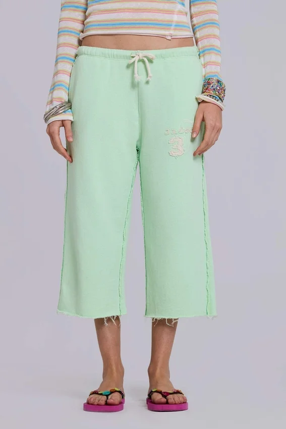 Pantalones de chándal cortos holgados Cleo en color menta