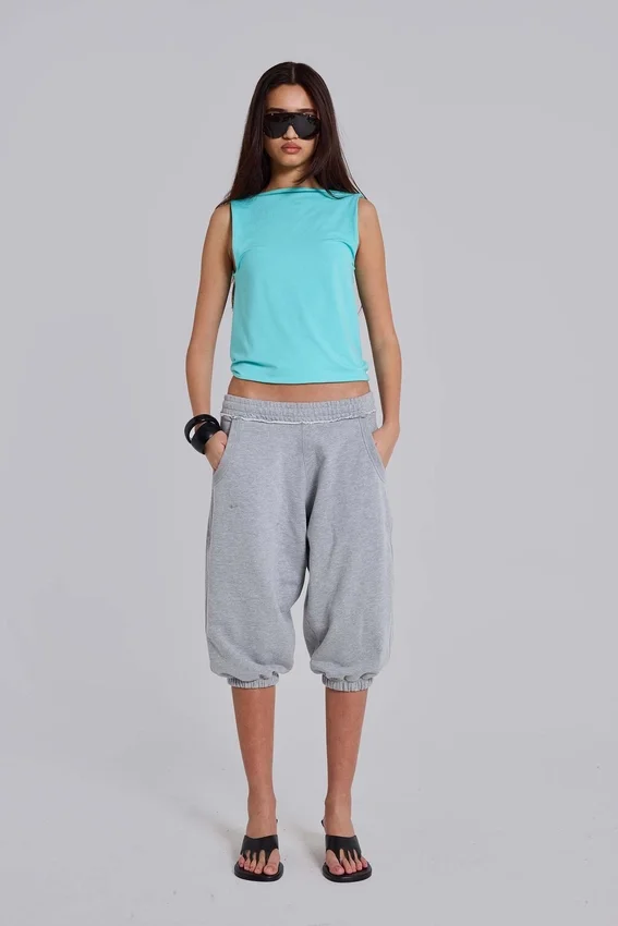 Pantalones de chándal cortos «Monster Joggers» en gris jaspeado