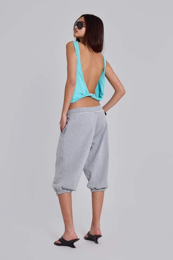Pantalones de chándal cortos «Monster Joggers» en gris jaspeado