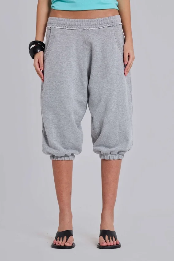 Pantalones de chándal cortos «Monster Joggers» en gris jaspeado