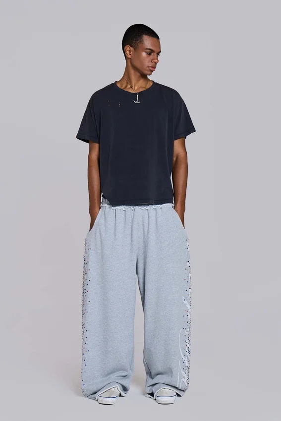 Pantalones de chándal «Hardcore Jewel Monster Joggers» en gris jaspeado