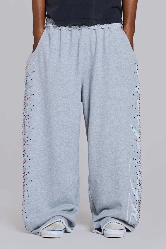 Pantalones de chándal «Hardcore Jewel Monster Joggers» en gris jaspeado