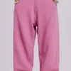 Pantalones de chándal holgados con puños «Monster» en rosa