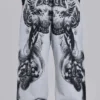 Pantalones de chándal holgados «Monster Joggers» con estampado gótico en gris jaspeado