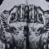 Pantalones de chándal holgados «Monster Joggers» con estampado gótico en gris jaspeado