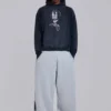 Pantalones de chándal holgados «Monster Joggers» con estampado gótico en gris jaspeado