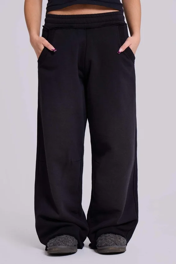 Pantalones de chándal holgados «Monster Joggers» en negro para tallas pequeñas