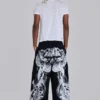 Pantalones de chándal holgados «Monster Joggers» negros con estampado gótico