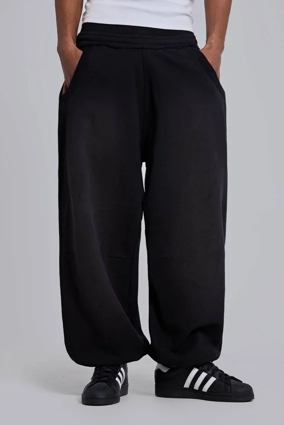 Pantalones de chándal holgados «Monster Joggers» negros con puños