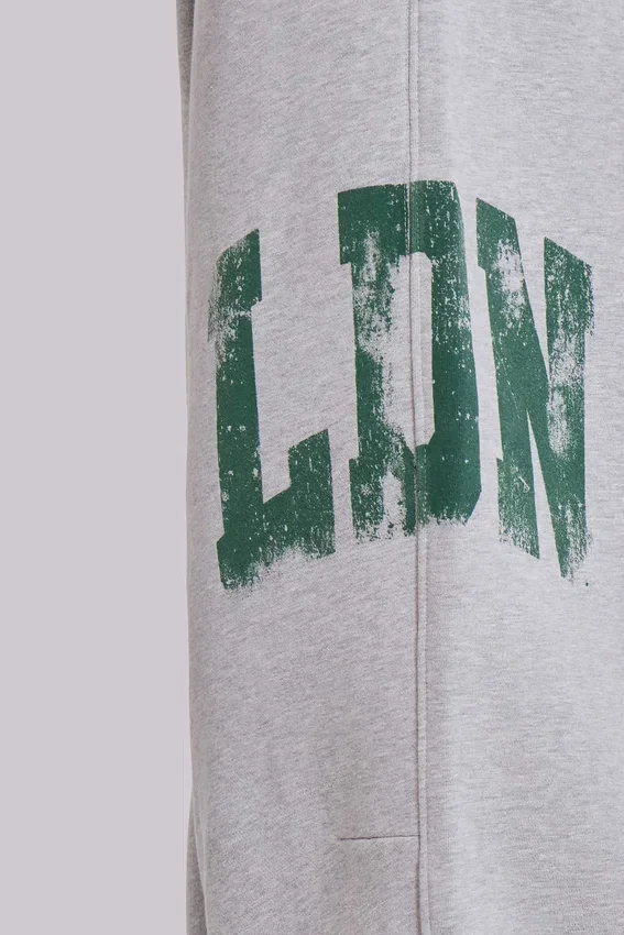 Pantalones de chándal LDN Print Grey Marl Monster Joggers