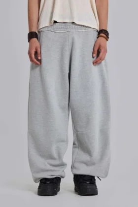 Pantalones de chándal Monster Joggers holgados con puños en gris jaspeado