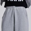 Pantalones de chándal Monster Joggers holgados con puños en gris jaspeado