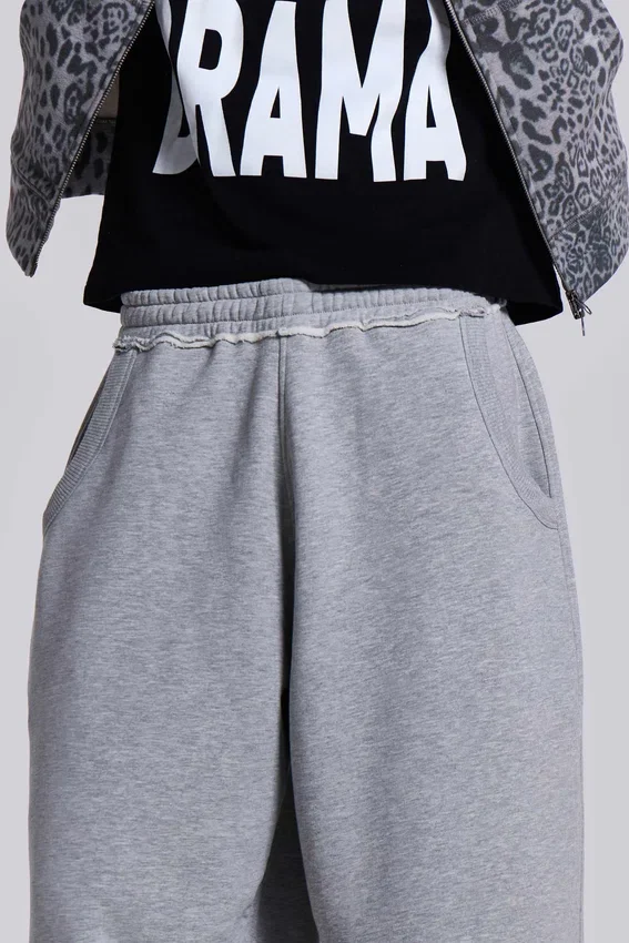 Pantalones de chándal Monster Joggers holgados con puños en gris jaspeado
