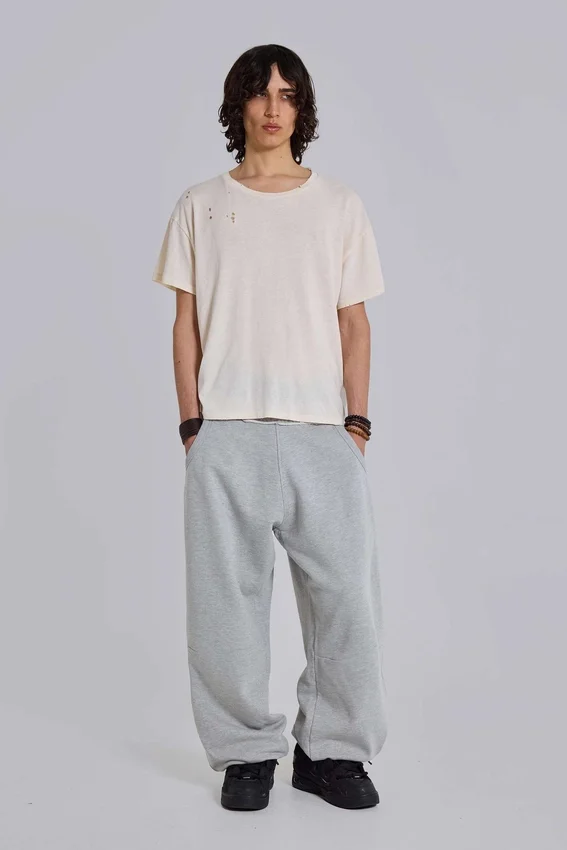 Pantalones de chándal Monster Joggers holgados con puños en gris jaspeado
