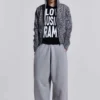 Pantalones de chándal Monster Joggers holgados con puños en gris jaspeado