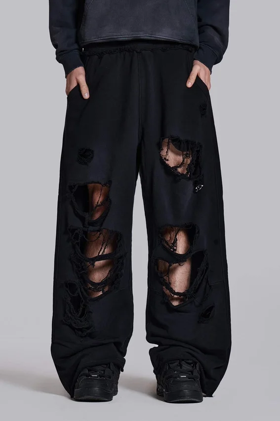 Pantalones de chándal Monster Joggers holgados en negro desgastado