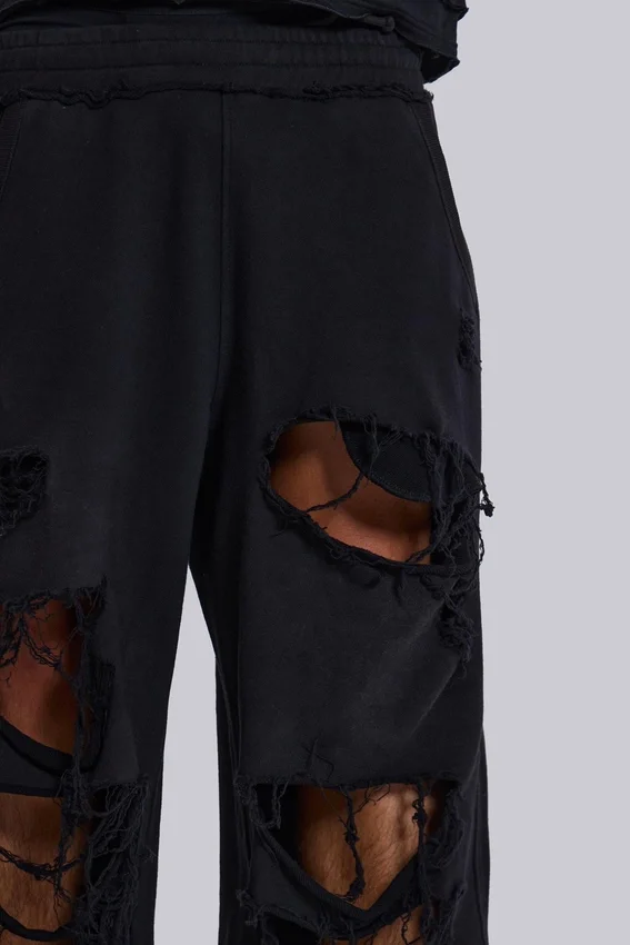 Pantalones de chándal Monster Joggers holgados en negro desgastado
