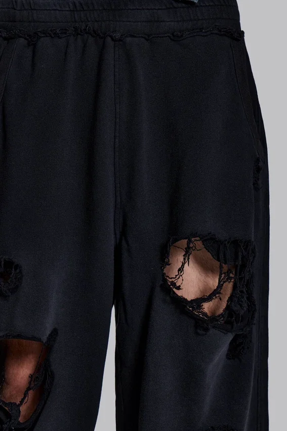 Pantalones de chándal Monster Joggers holgados en negro desgastado