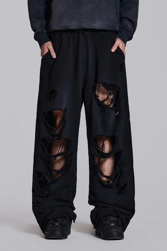 Pantalones de chándal Monster Joggers holgados en negro desgastado
