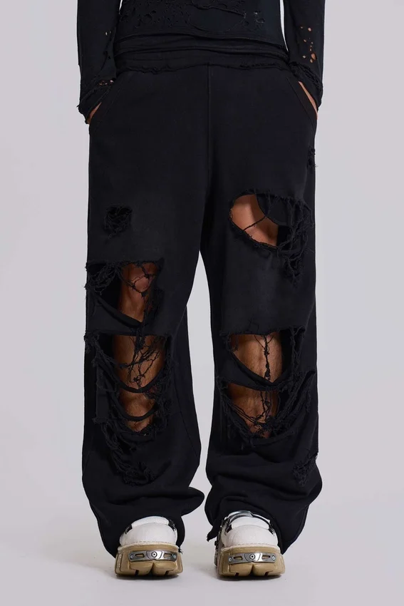Pantalones de chándal Monster Joggers holgados en negro desgastado