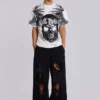Pantalones de chándal Monster Joggers holgados en negro desgastado