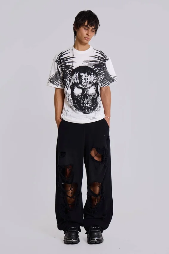 Pantalones de chándal Monster Joggers holgados en negro desgastado