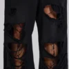 Pantalones de chándal Monster Joggers holgados en negro desgastado