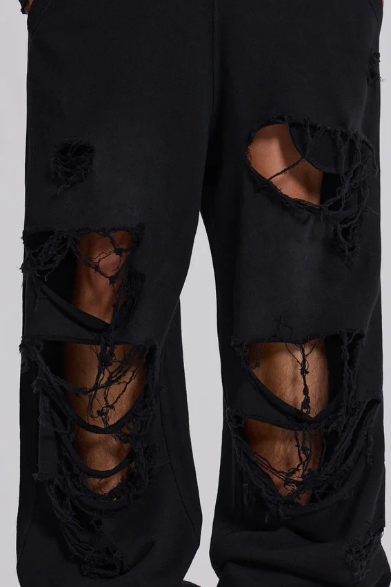 Pantalones de chándal Monster Joggers holgados en negro desgastado