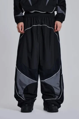 Pantalones de chándal Vapor negros con paneles