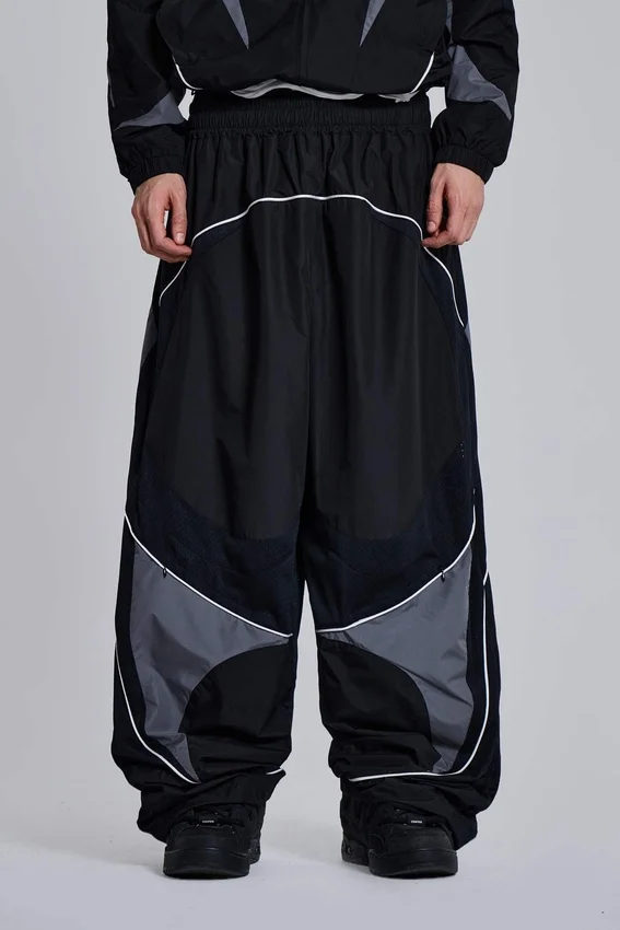 Pantalones de chándal Vapor negros con paneles