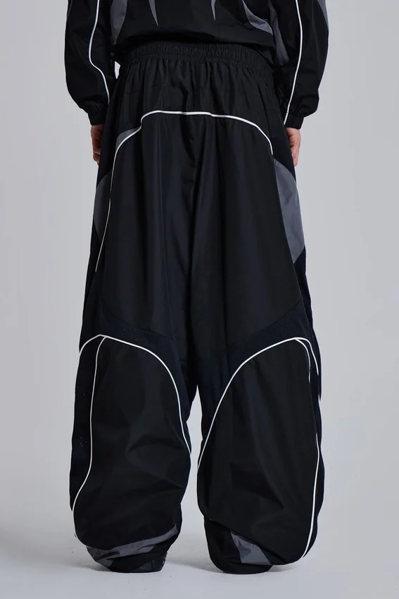 Pantalones de chándal Vapor negros con paneles