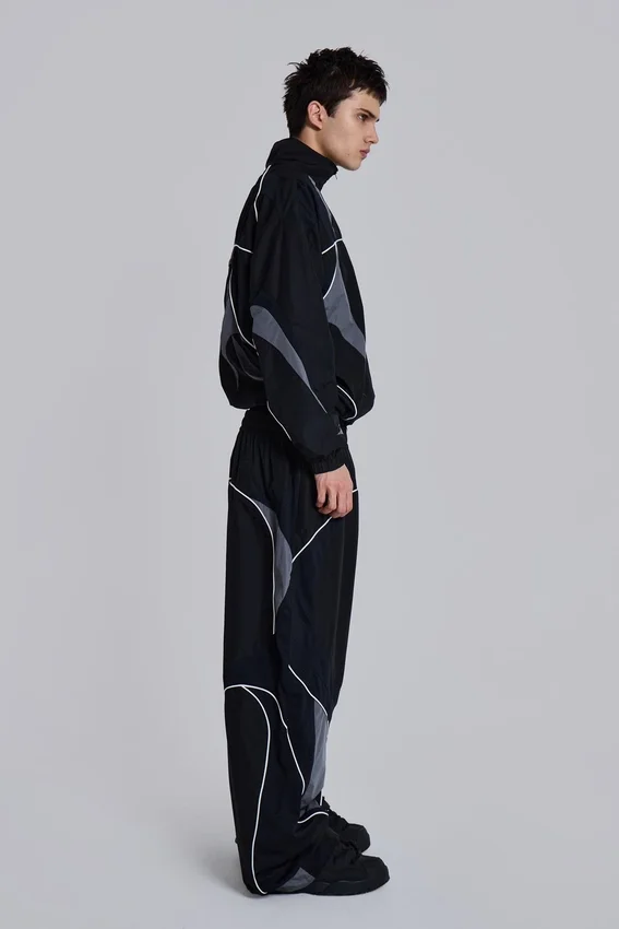 Pantalones de chándal Vapor negros con paneles