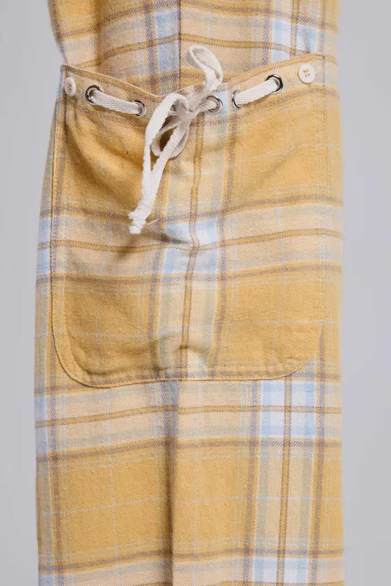 Pantalones de cuadros de talle bajo Vellora
