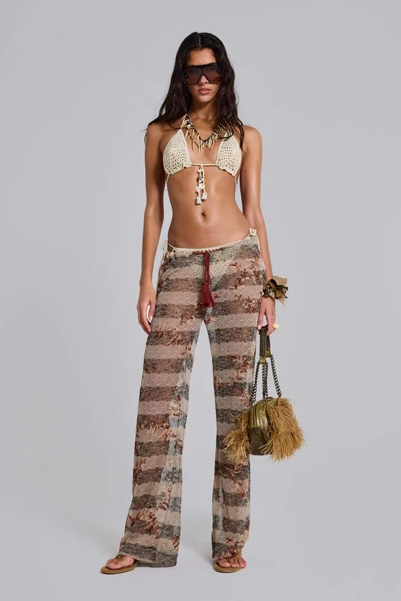 Pantalones de punto a rayas Deva