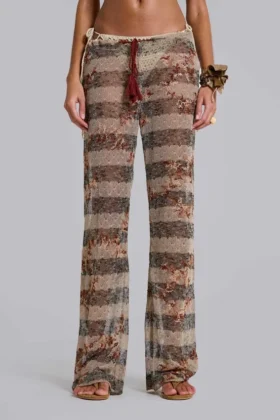Pantalones de punto a rayas Deva