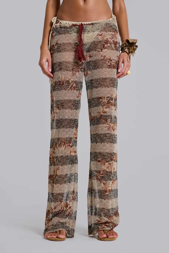 Pantalones de punto a rayas Deva