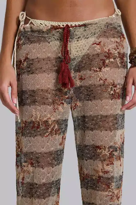 Pantalones de punto a rayas Deva