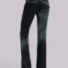 Pantalones de satén «Nivi Chainmail» en negro