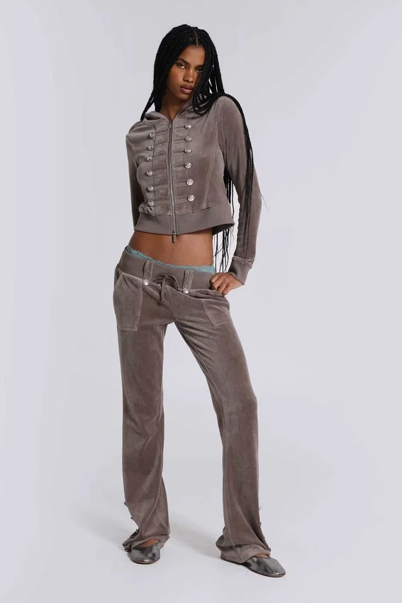 Pantalones de terciopelo de estilo militar Cavalier