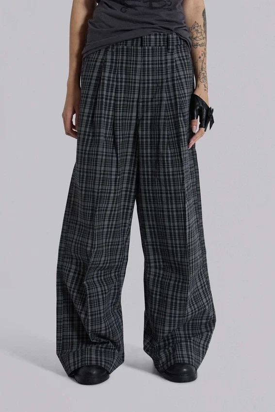 Pantalones de traje «Goliath» a cuadros negros