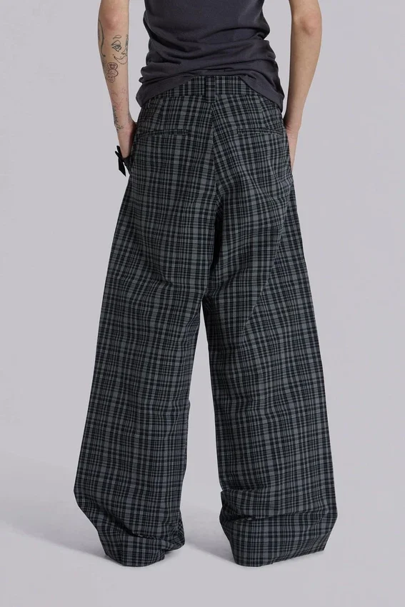 Pantalones de traje «Goliath» a cuadros negros