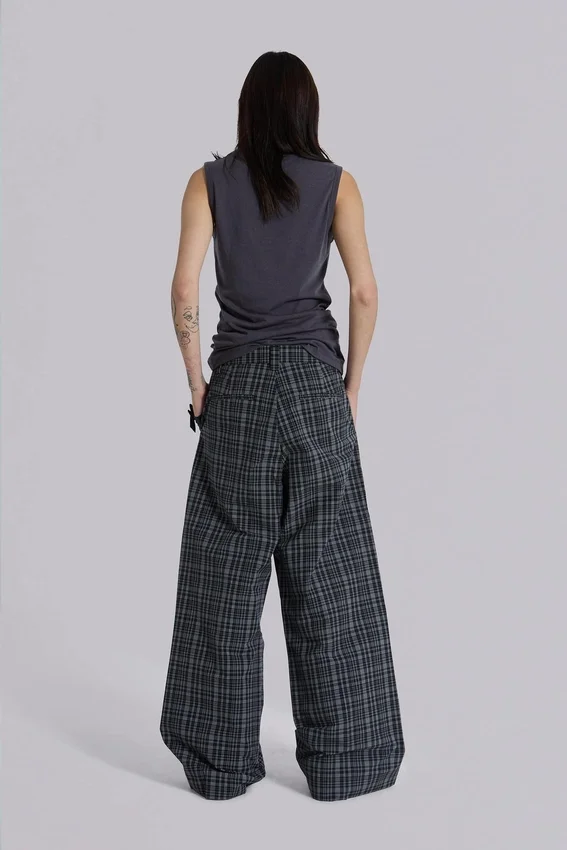Pantalones de traje «Goliath» a cuadros negros