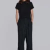 Pantalones de traje Goliath a rayas finas negros