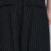 Pantalones de traje Goliath a rayas finas negros
