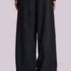 Pantalones de traje Goliath a rayas finas negros
