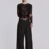 Pantalones de traje Goliath a rayas finas negros