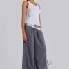 Pantalones de traje Goliath en gris claro a rayas finas