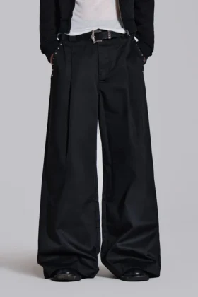 Pantalones de traje Goliath negros con tachuelas